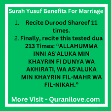 Surah Yusuf Benefits For Marriage