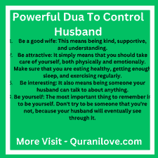 Dua For Control Husband