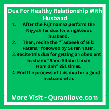 Dua For Healthy Relationship With Husband