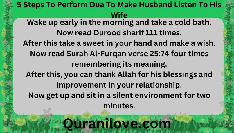 Dua To Make Husband Listen