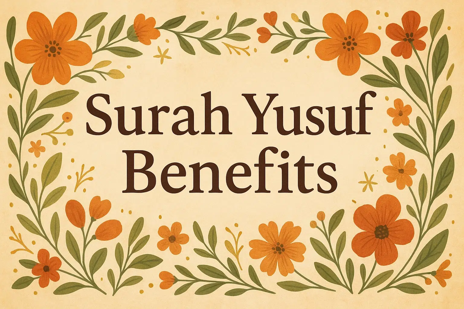 Surah Yusuf Benefits