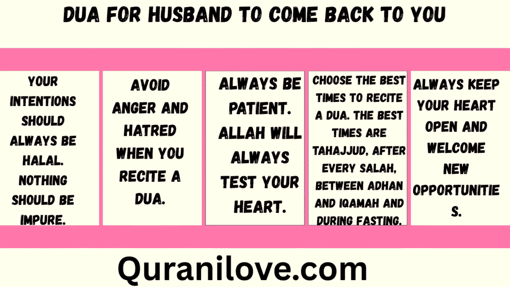 Dua for Husband to Come Back to You