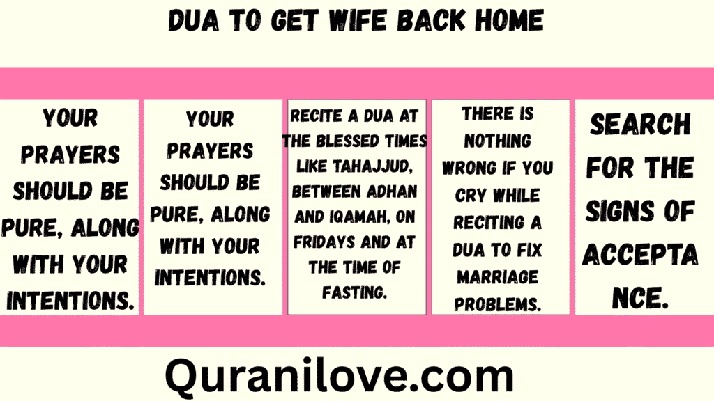 Dua to Get Wife Back Home